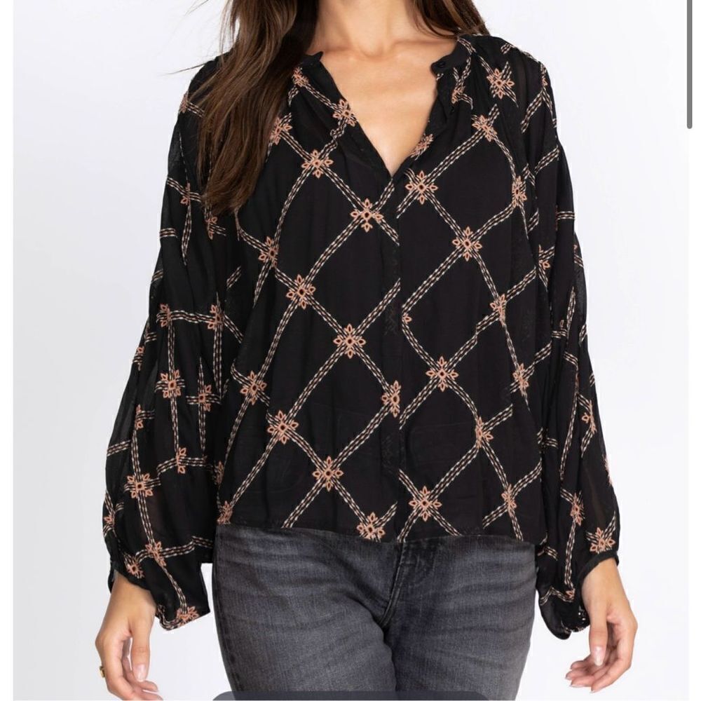 NWT Johnny Was Iman Button Down Flowy Embroidered Top - Size L - L10022-8